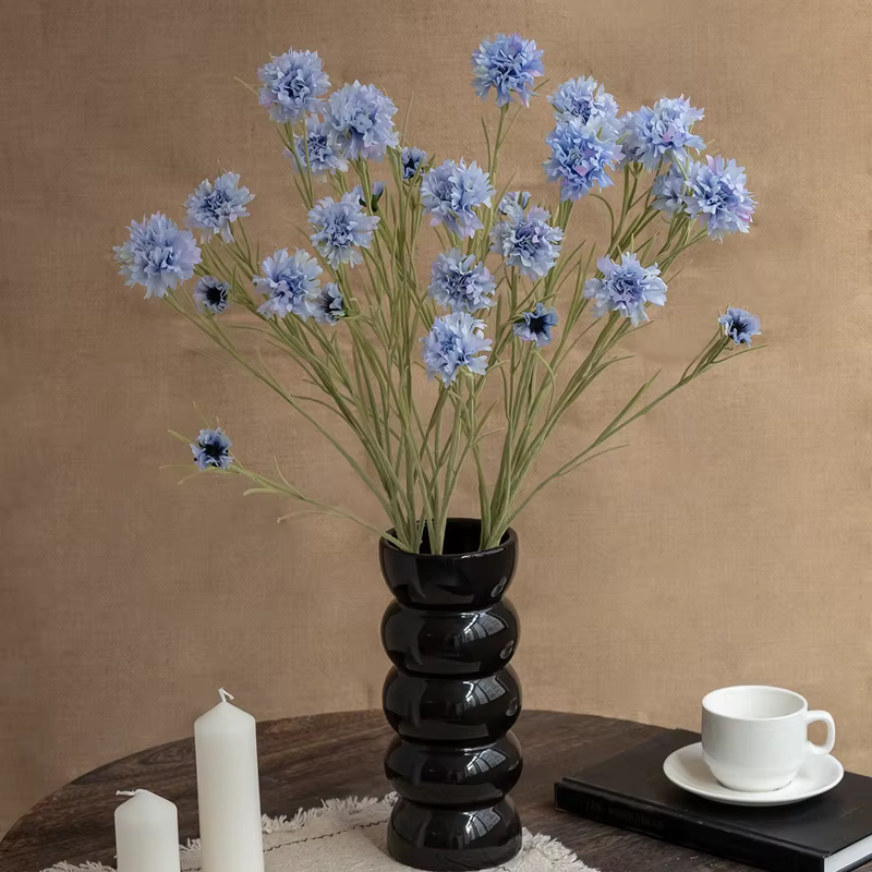 1PC nordique bleu longue branche étoilé bleuet soie fleurs artificielles maison fête de mariage décoration Flore