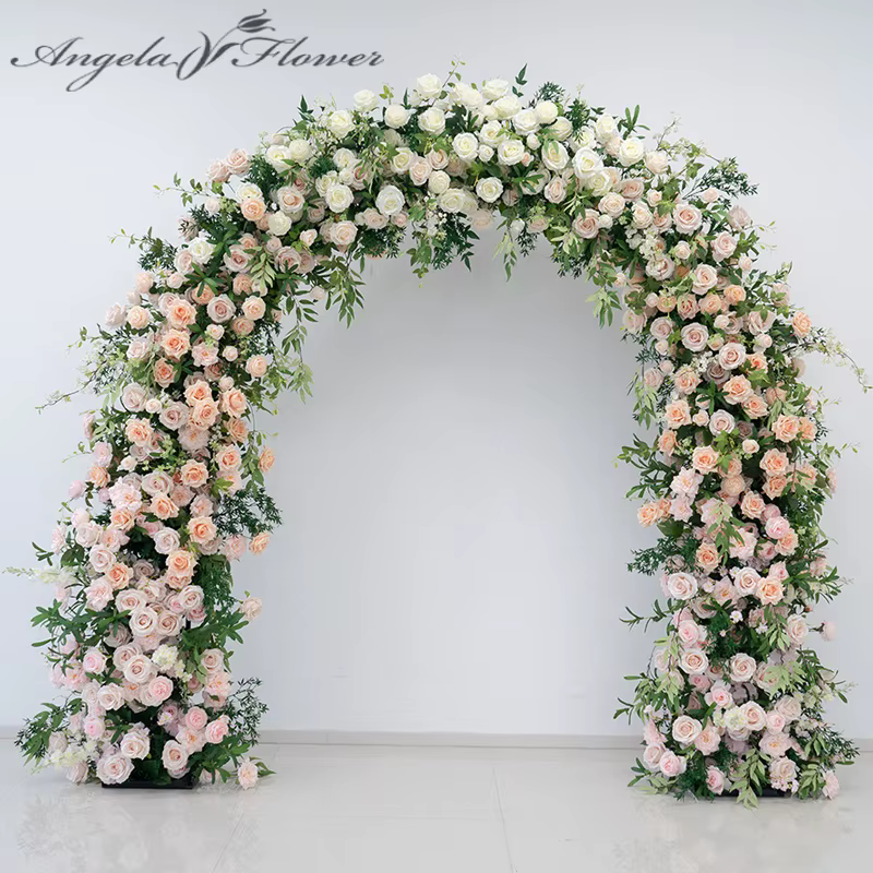 Angela fleur artificielle blanc Rose