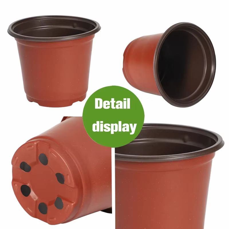 Pots de fleurs en plastique simples
