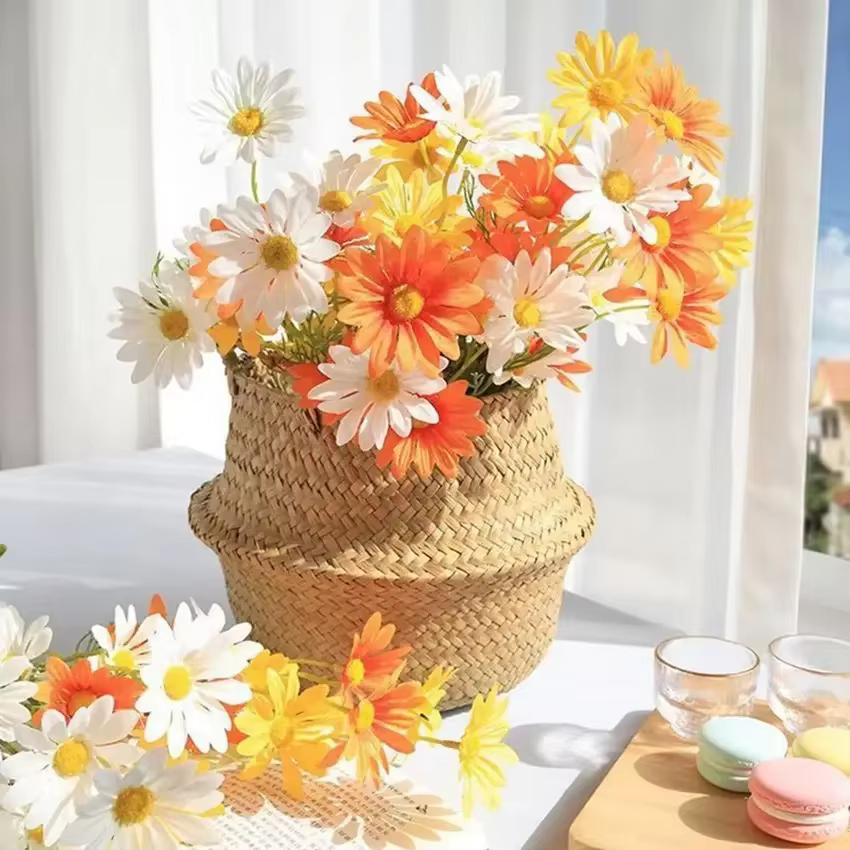 Fleurs artificielles marguerite en soie