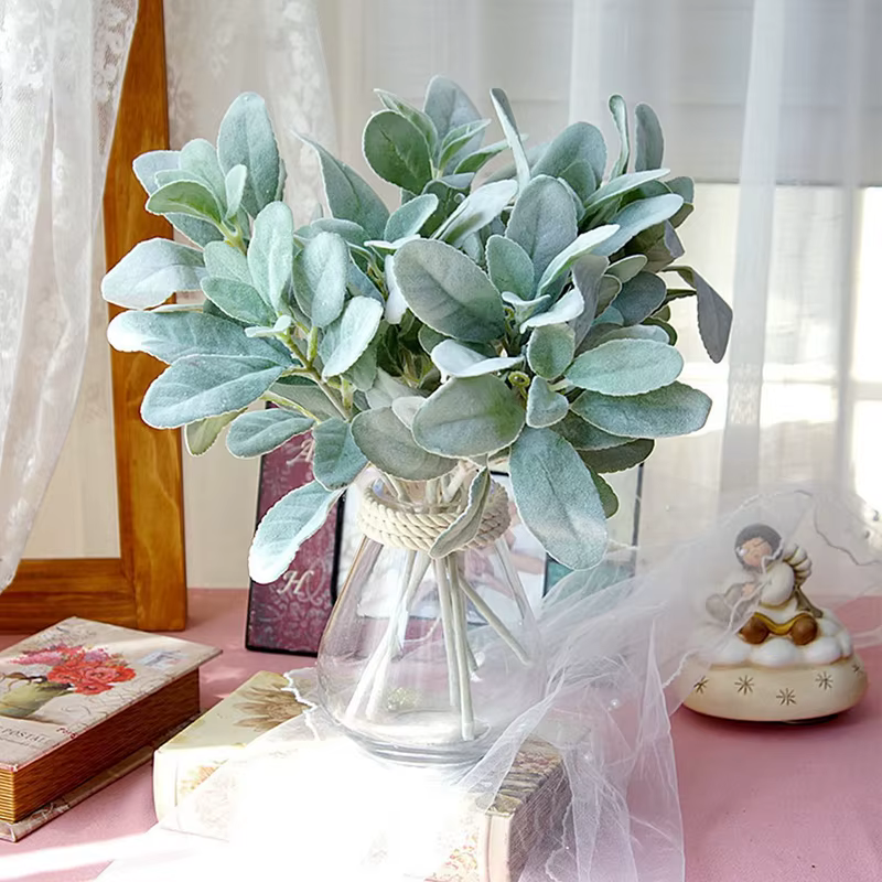 Plantes artificielles flocage oreille de lapin herbe mariage décorations de noël Vase pour la maison Scrapbooking bricolage boîte à cadeaux jardin d'automne