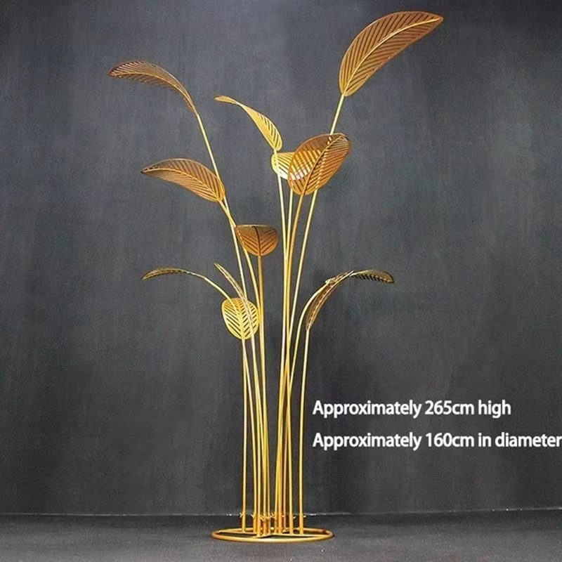 Nouvelle grande décoration d'arbre à bananier en métal à 12 têtes