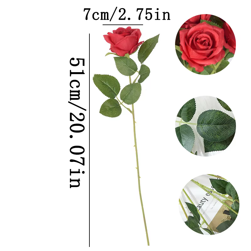 Roses artificielles en soie