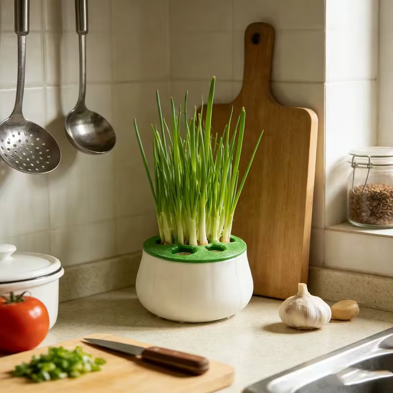 Pot de plantation de régénération d'oignons verts imprimé en 3D