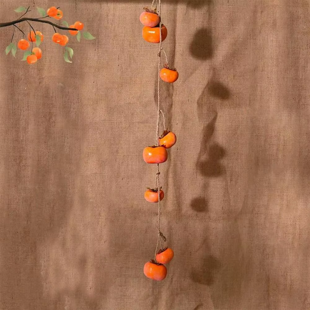 8 Fruits de kaki artificiels de simulation