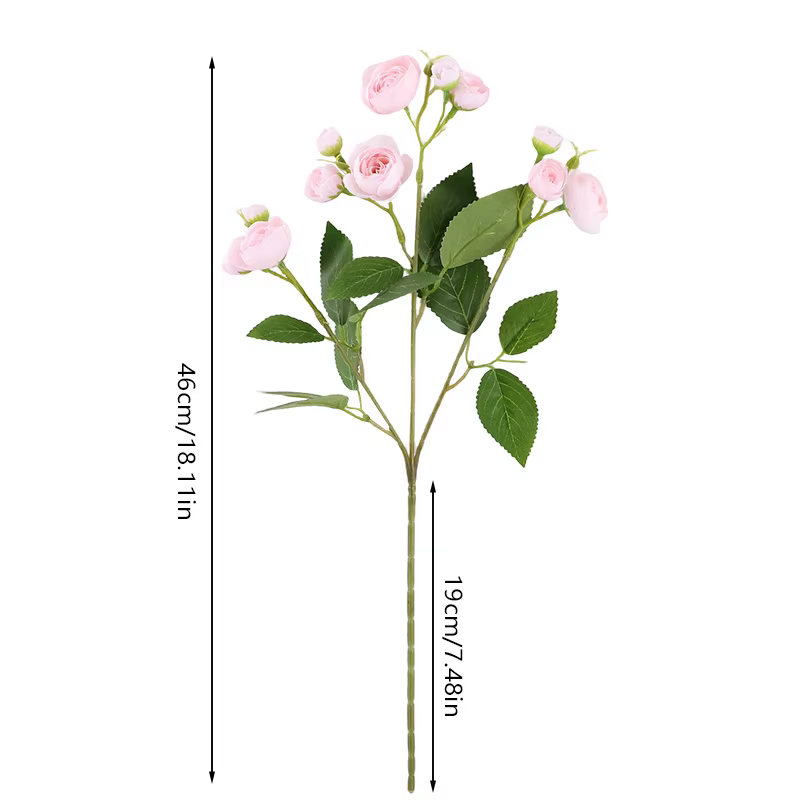 1 pièce, bouquet de 12 têtes de pivoines artificielles pour décoration de centre de table de mariage