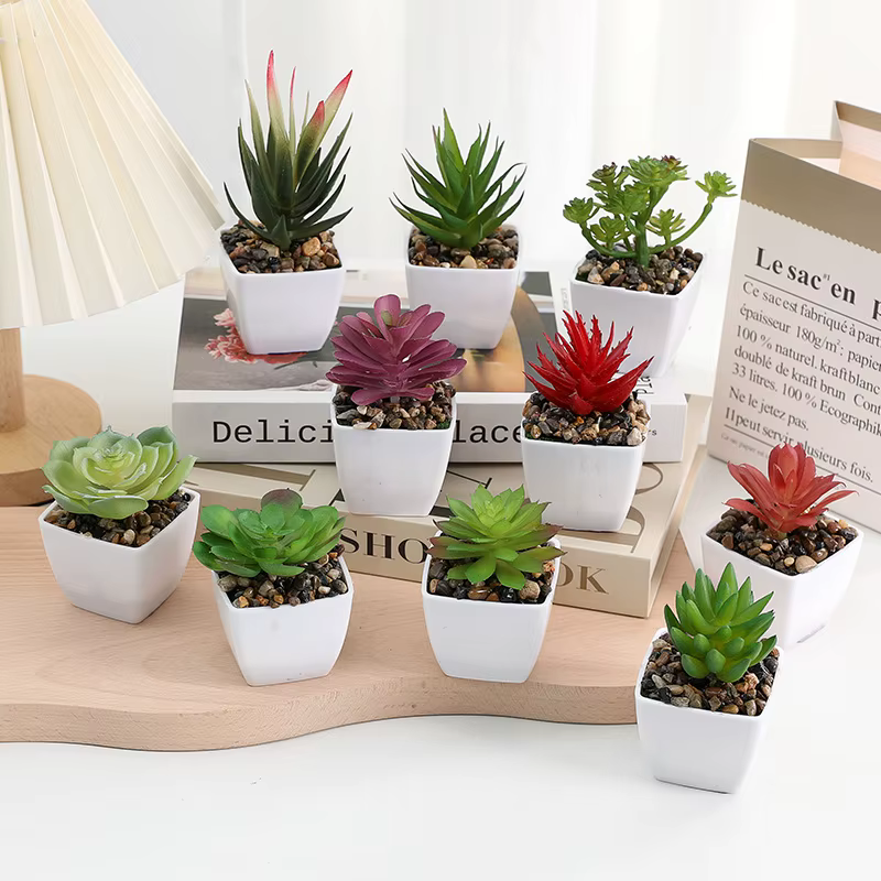 Mini Simulation succulente plante verte en pot décoration