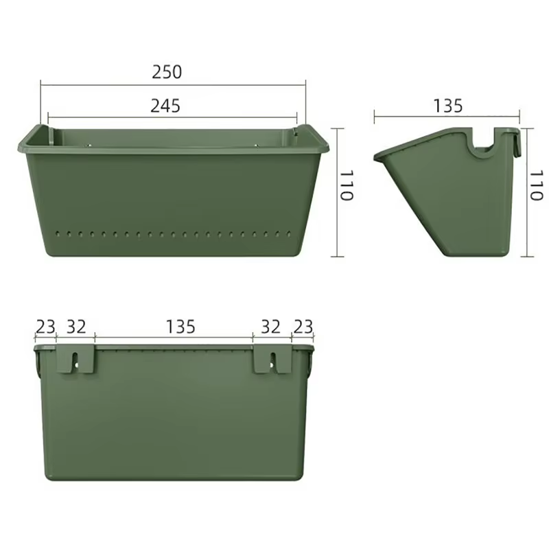 Contenant mural en plastique pour pot de fleur