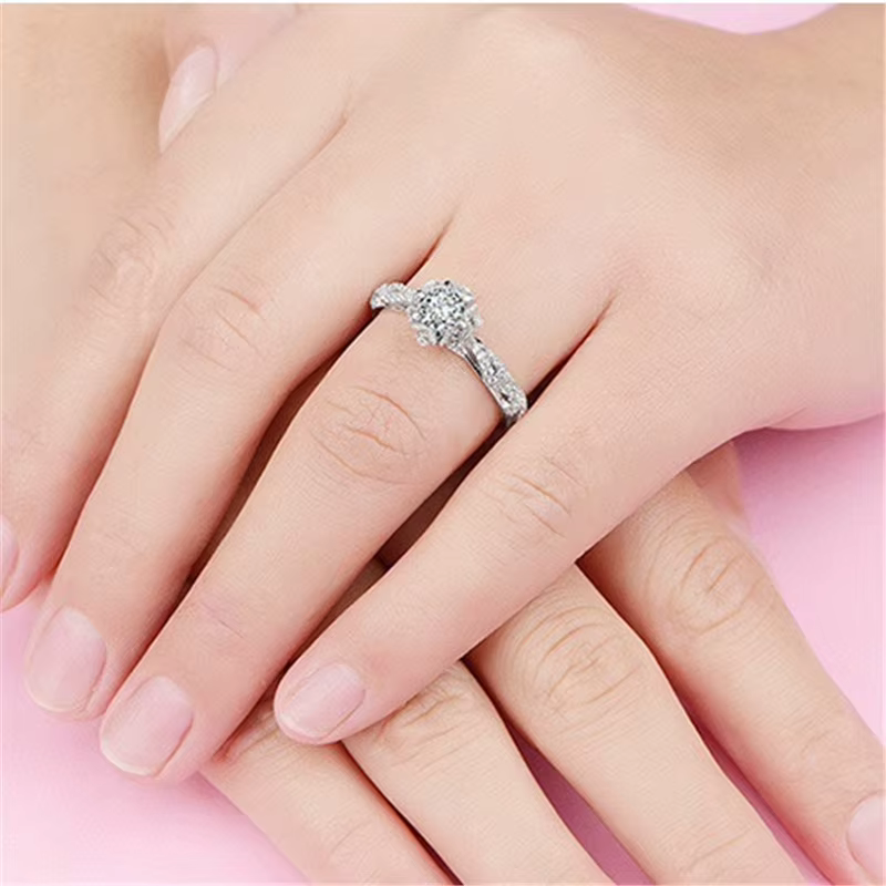 Bague fleur en argent Sterling 925 pour femmes, breloque brillante AAA CZ, bague de mariage, bijoux cadeau