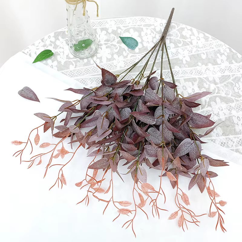 Feuille de plante artificielle en soie