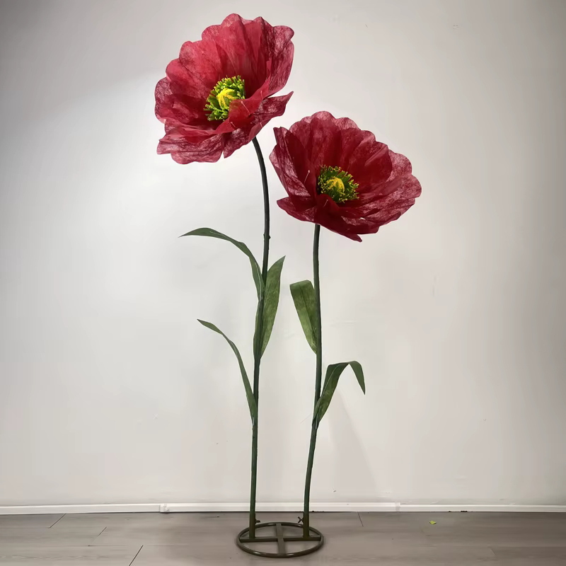 Grands fleurs artificielles pavot
