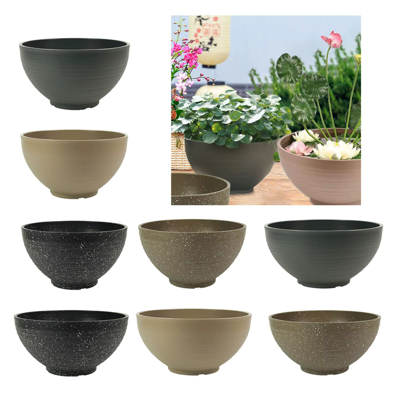 Pot de fleurs créatif pour jardin, décoration, pot pour plantes aquatiques