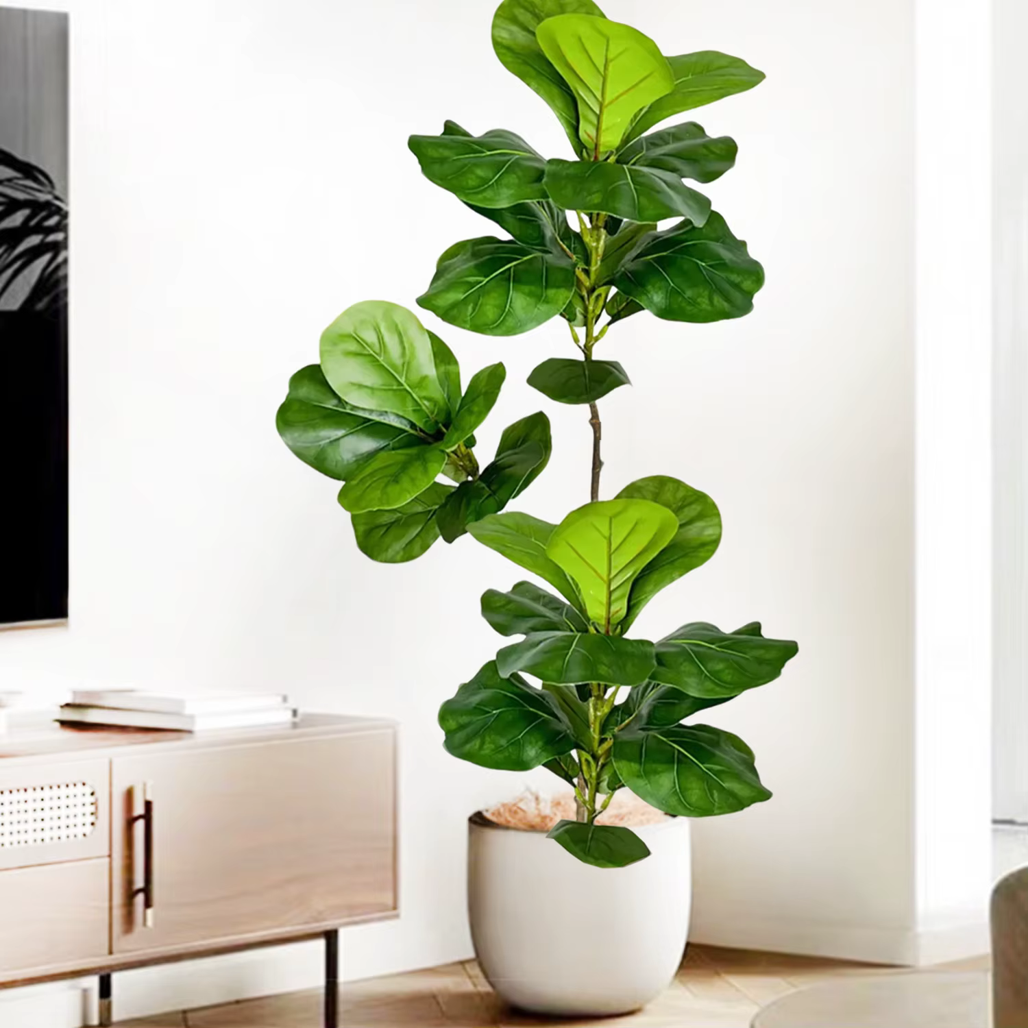 Feuilles de ficus de violon artificielles