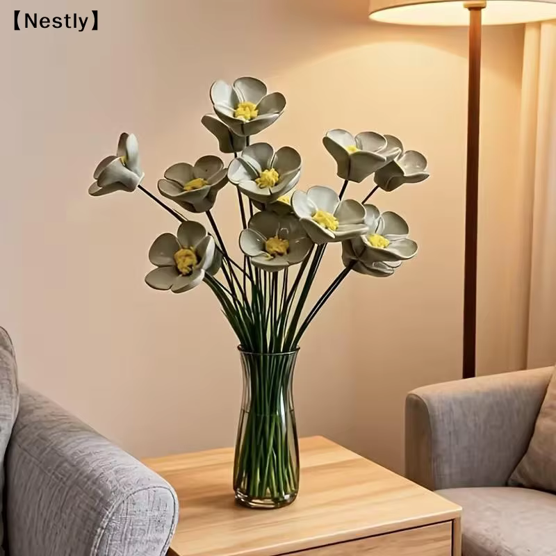 Fleurs artificielles en céramique