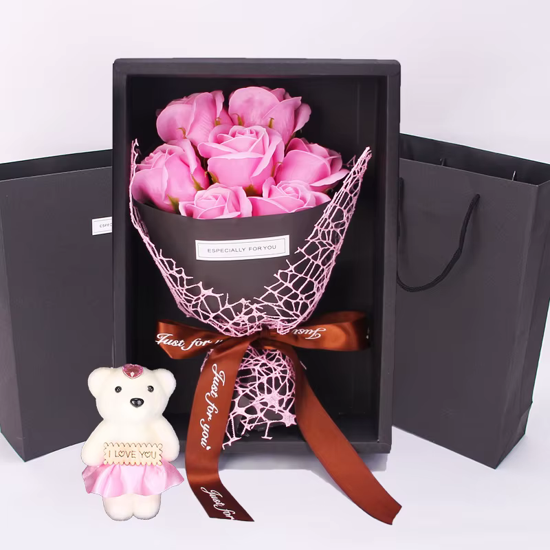 7 Roses Artificielles de Décoration de Mariage