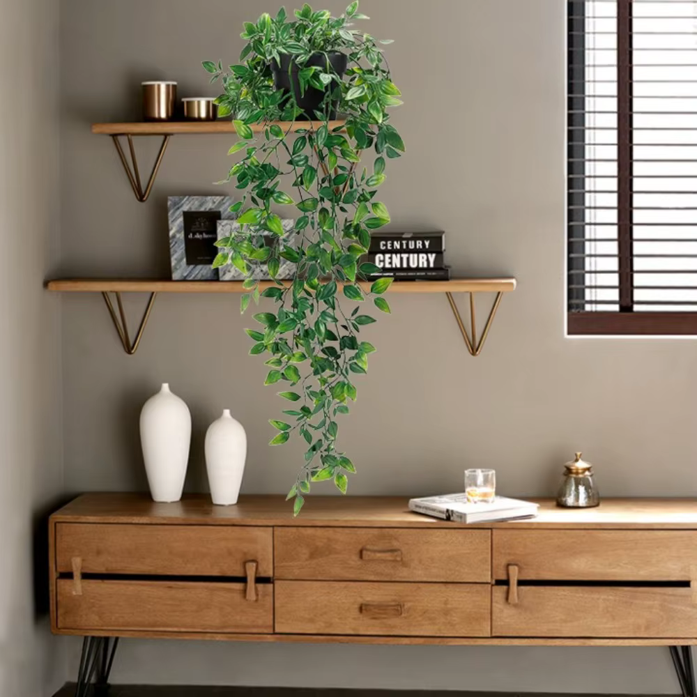 Plantes d'eucalyptus artificielles suspendues avec Pot