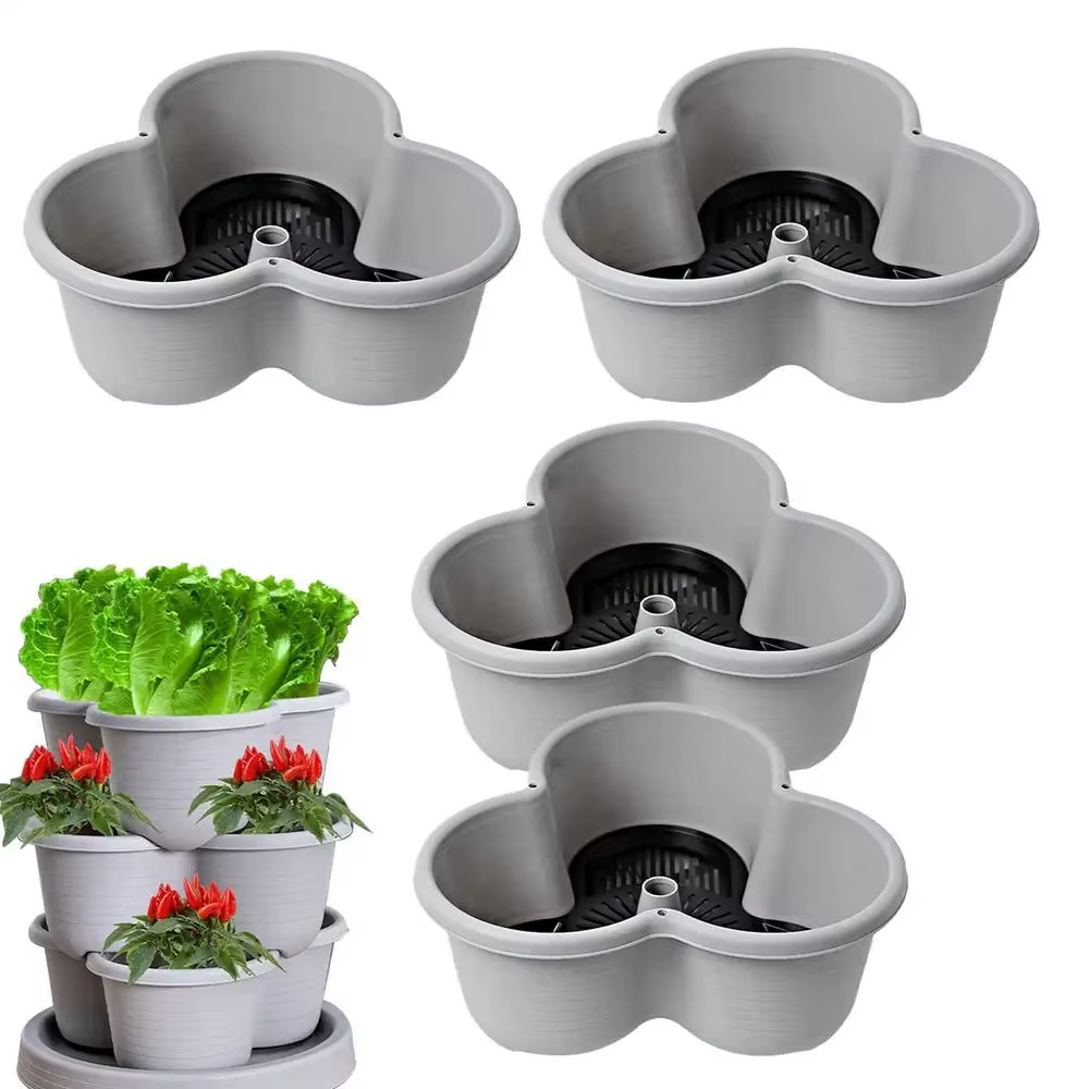 Pot de fleurs vertical empilable