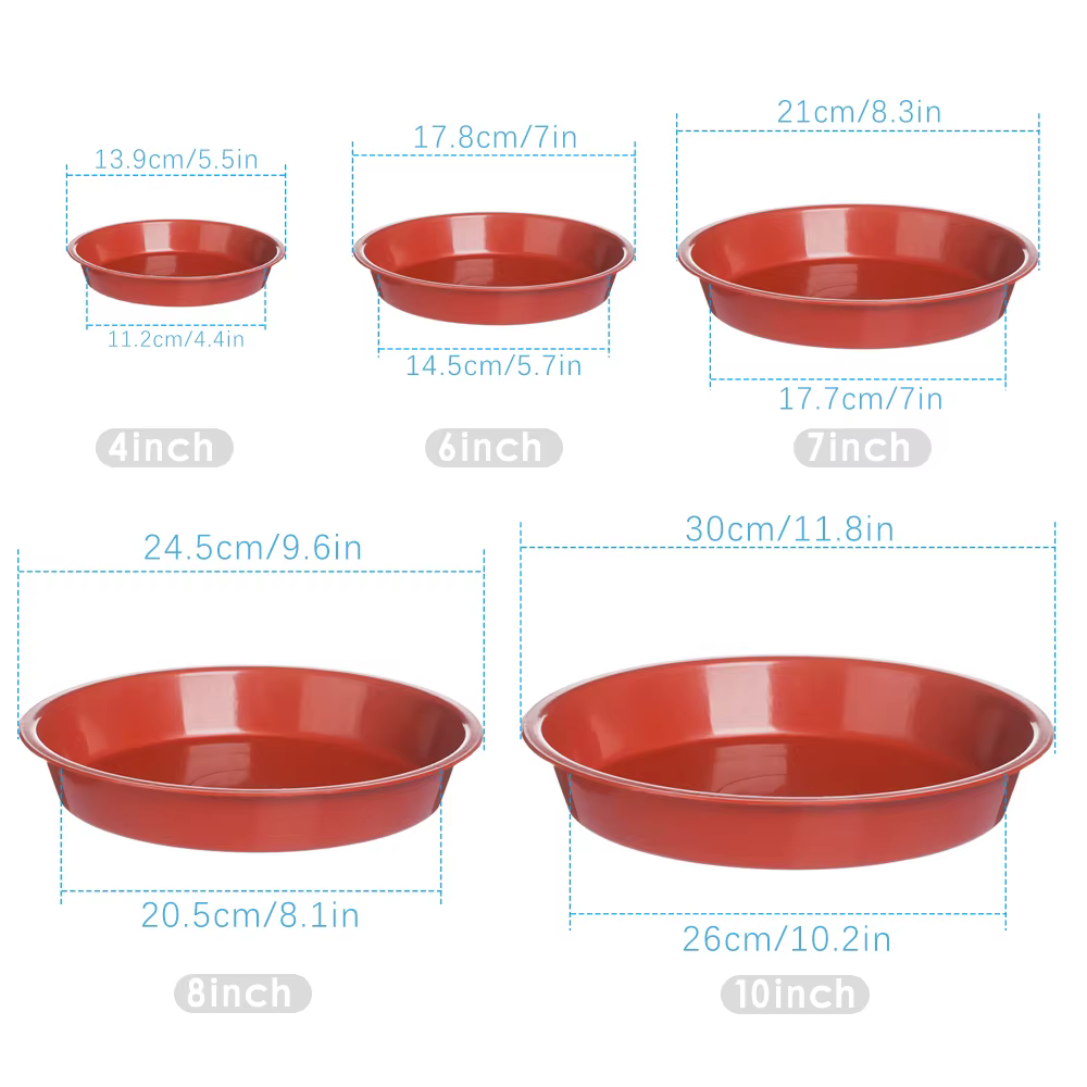 Plateaux d'égouttement en plastique durable de forme ronde