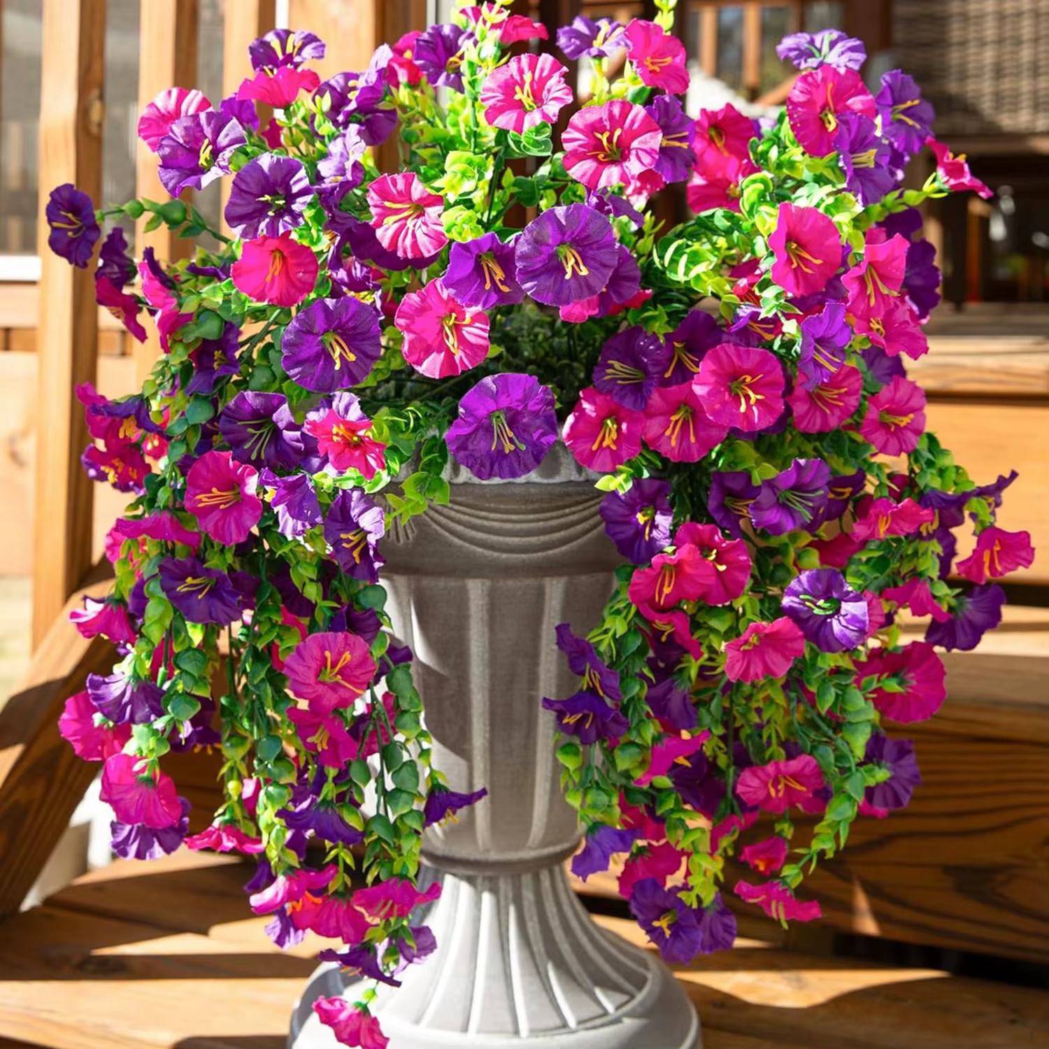 Fleurs artificielles vigne gloire du matin mariage maison chambre décor nouvel an extérieur jardin cour coloré cadeaux de couleur vive