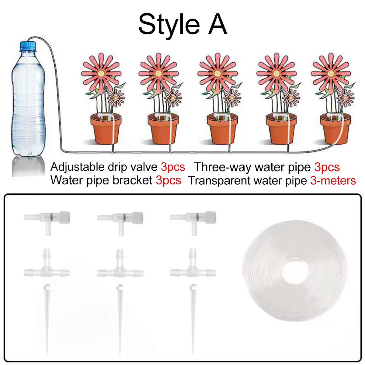 Ensemble d'égouttement automatique pour plantes en pot