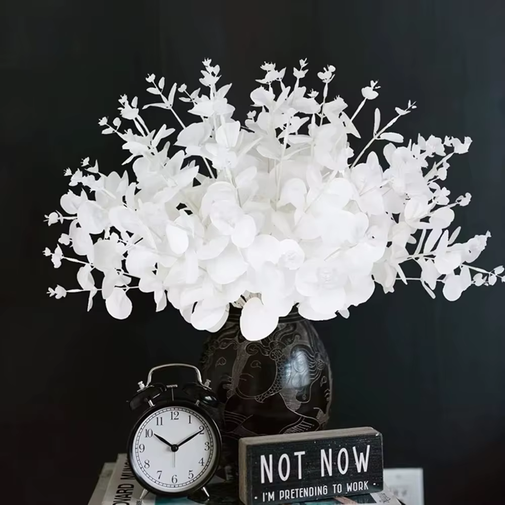 Feuilles d'argent plantes artificielles Halloween couronne de mariage Bouquets de mariée maison chambre jardin cour Table extérieure bricolage boîte-cadeau décor