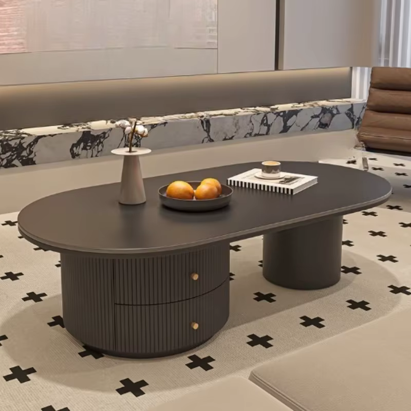 Tiroir blanc Table basse fleur Design luxe salon Table basse bureau bas Mesas De Centro Para Sala accessoires pour la maison