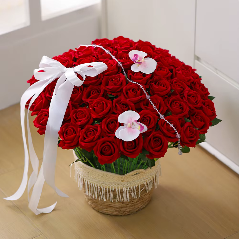 Bouquet de roses artificielles 49cm