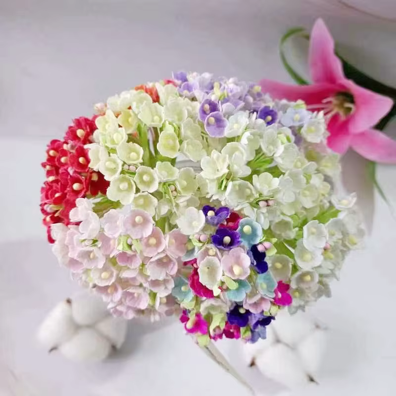 Mini bouquet de roses artificielles en papier