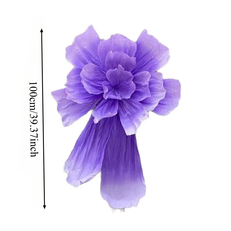 Grandes fleurs d'iris artificielles en papier blanc pour mariage