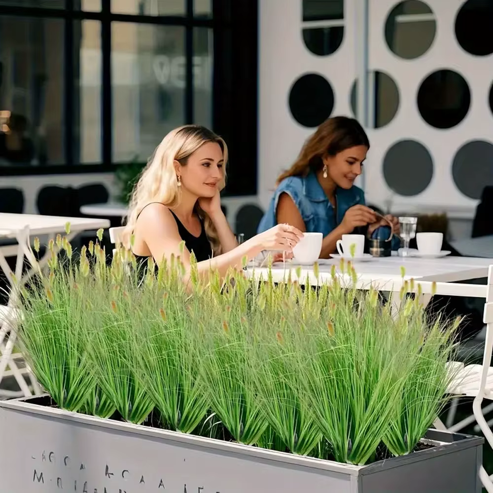 8 pièces plantes artificielles résistantes aux UV fausse plante simulée oignon herbe bricolage pseudograss jardin