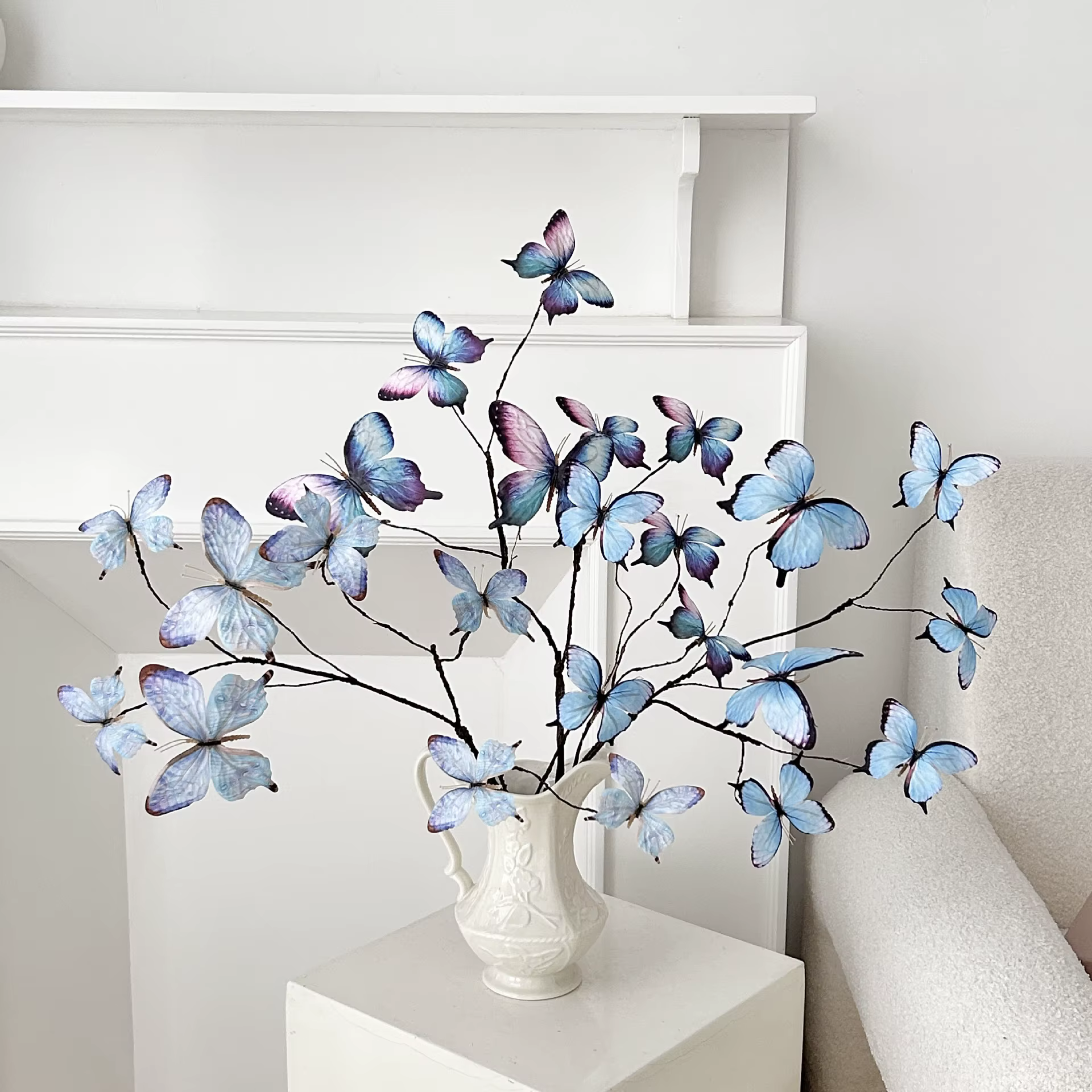 Fleurs papillon artificielles de 27.6 pouces