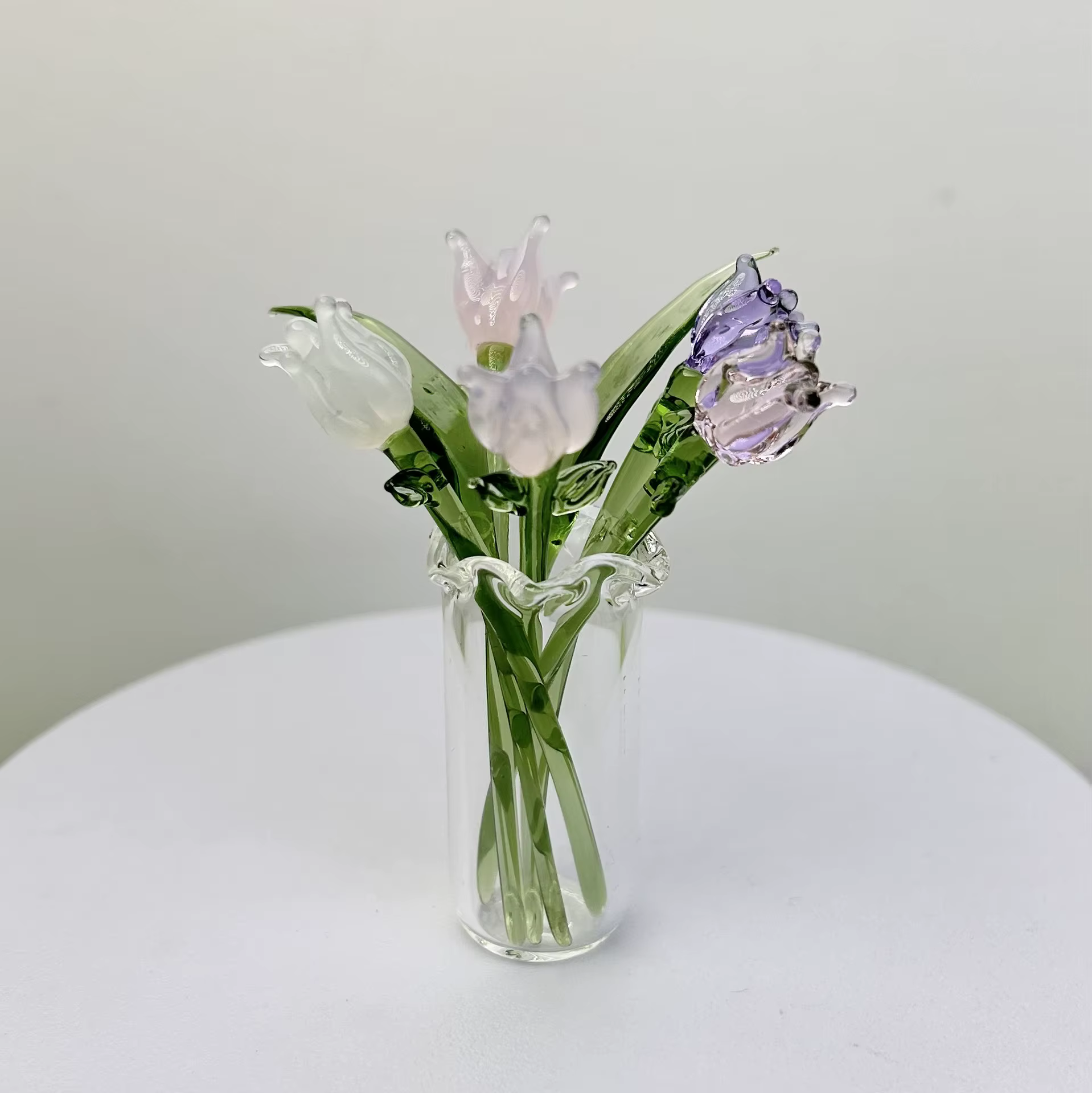 Mini Bouquet de fleurs de Simulation en verre