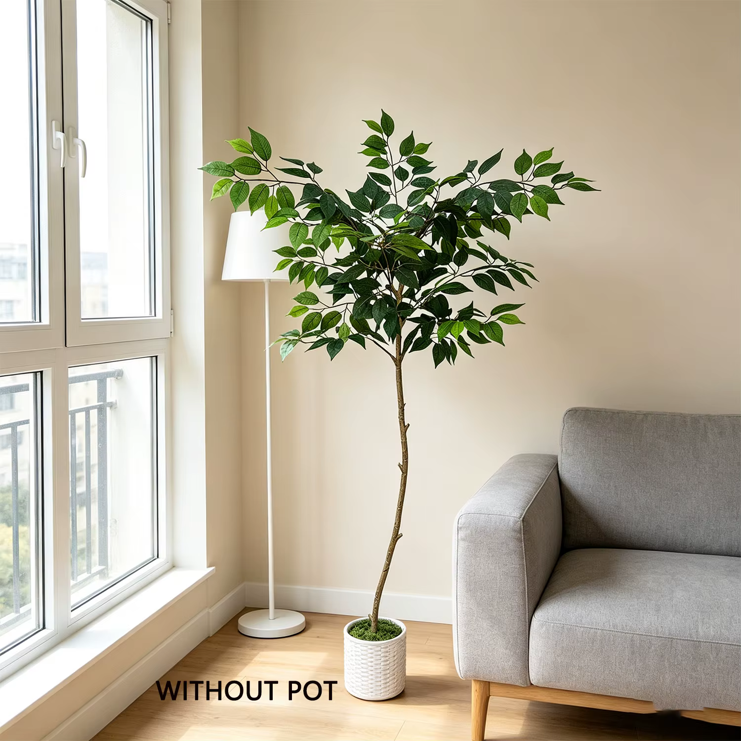 Arbre artificiel Ficus Banyan de 70-190 cm, plante artificielle haute, ornement végétal artificiel pour la maison, le jardin, le magasin, le balcon, le salon, décoration