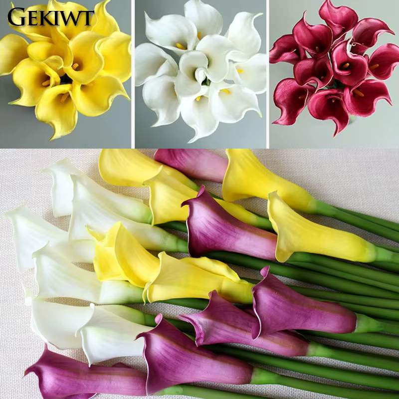 Fleur Artificielle de Lys Calla en PU