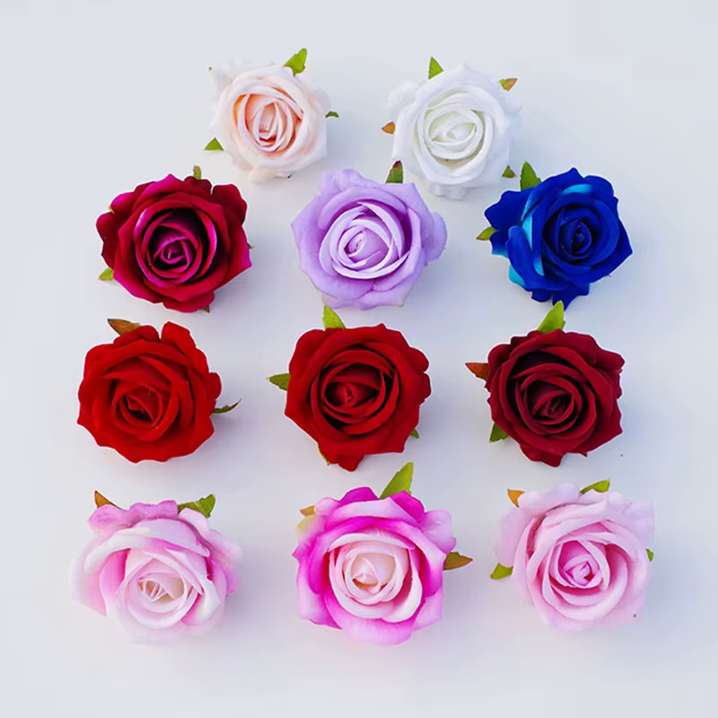 Roses Artificielles Vin Rouge