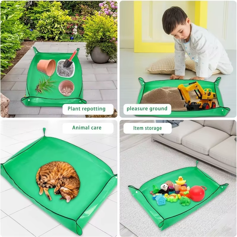 Tapis de rempotage pour contrôler les éclaboussures de terreau