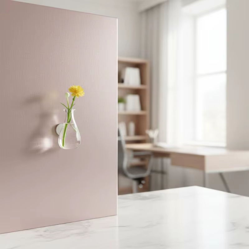 Ensemble de vases en verre magnétiques - Mini pots à plantes aimantés pour réfrigérateur - Porte-fleurs décoratif pour la maison et le bureau