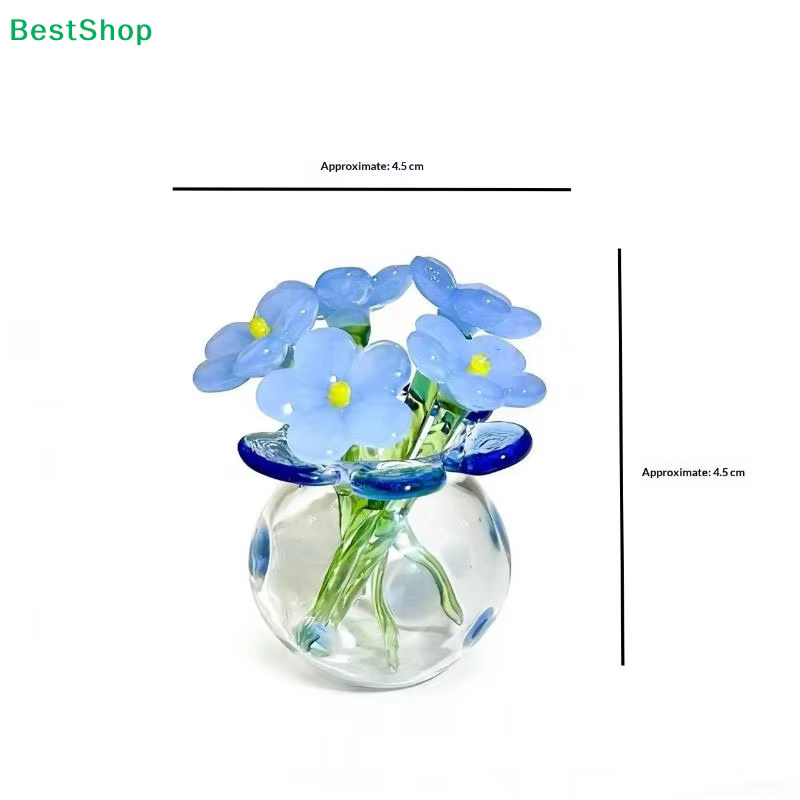 〔Liy〕Mini Fleurs en Verre Réalistes