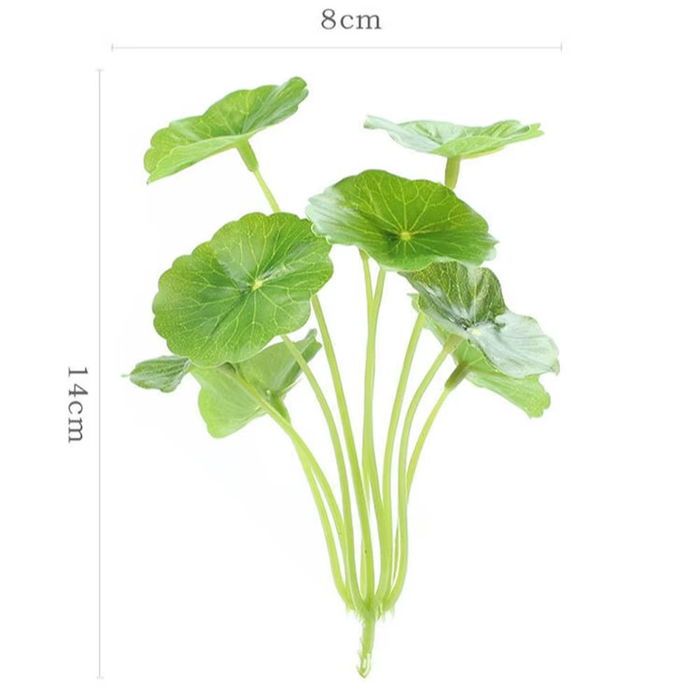 Plante verte 9 têtes Feuille de lotus artificielle Petite