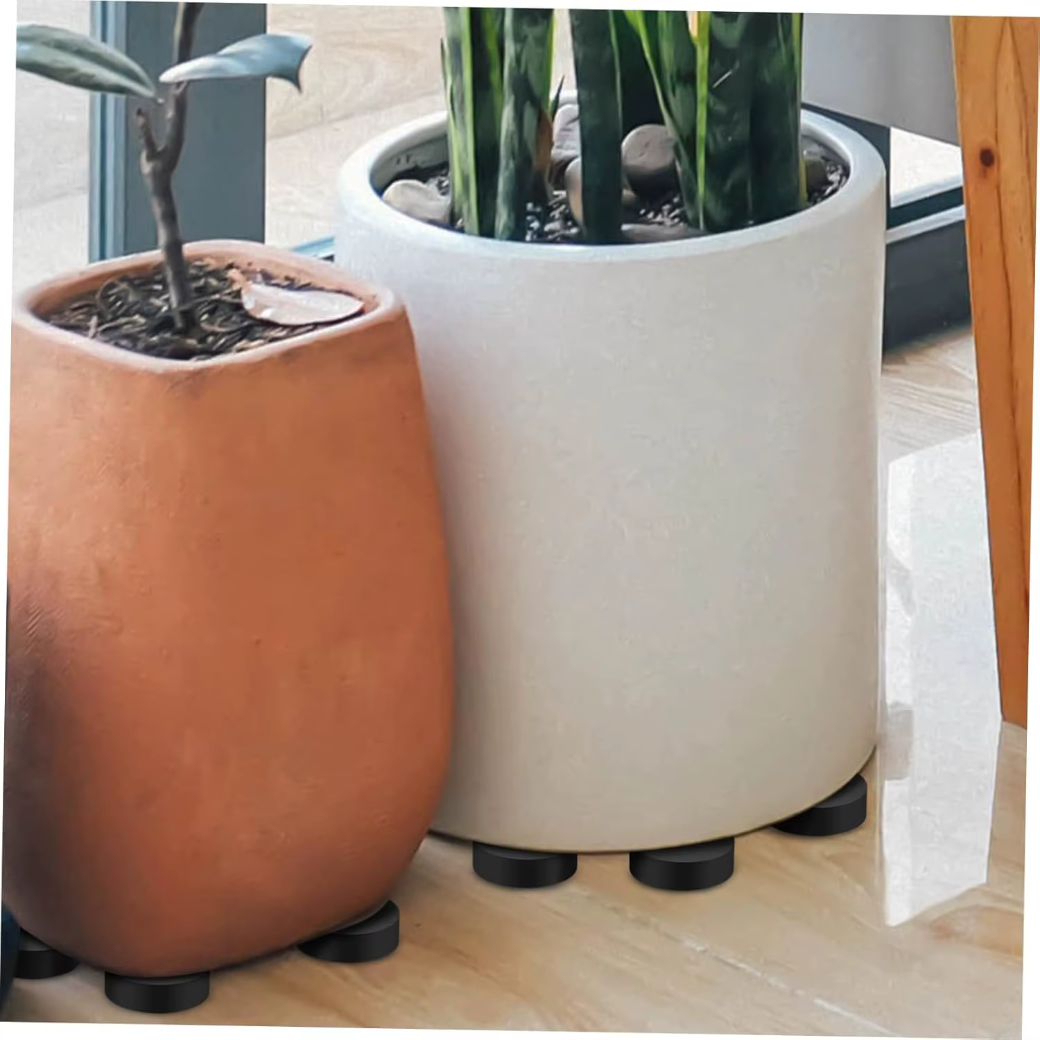2-20 Pièces Supports de Pot de Fleurs en Caoutchouc Antidérapants pour Terrasse