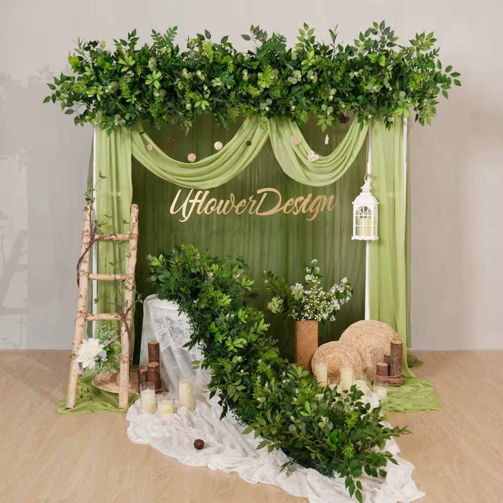 Décoration de fond de scène de mariage