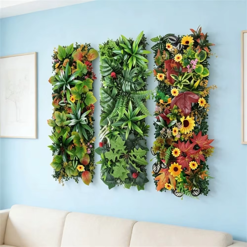 Panneau mural végétal artificiel DIY