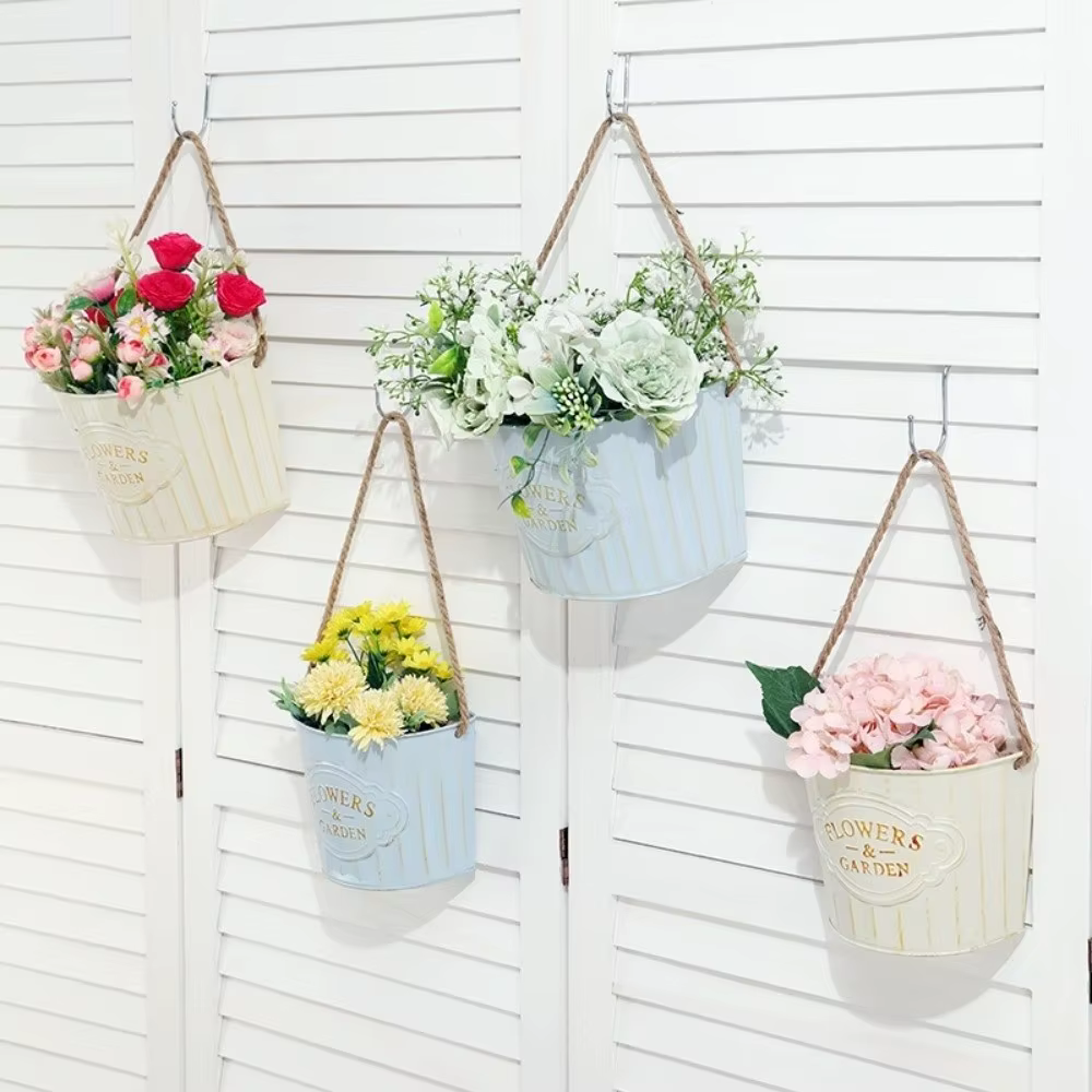 Pot de fleurs suspendu semi-rond