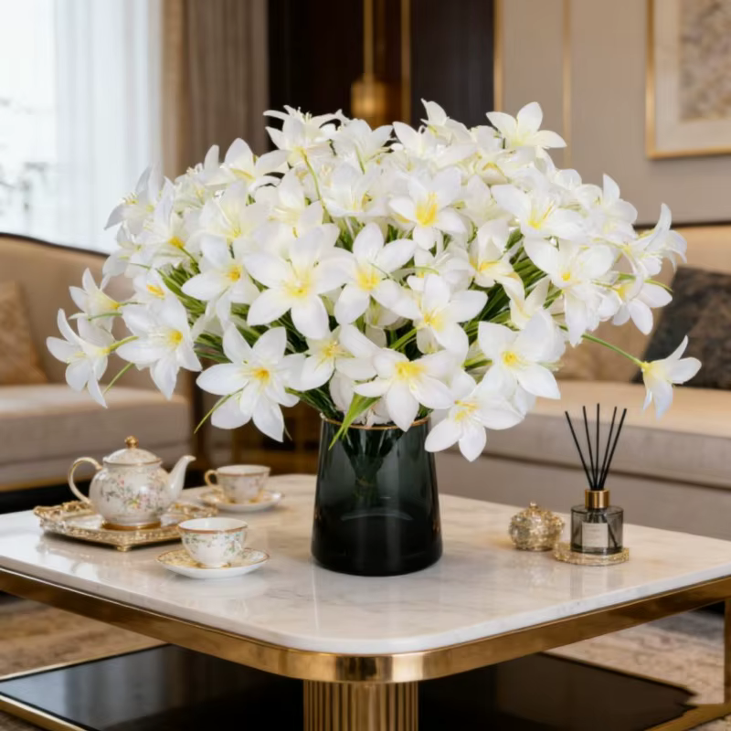 Bouquet de 20 fleurs artificielles en soie