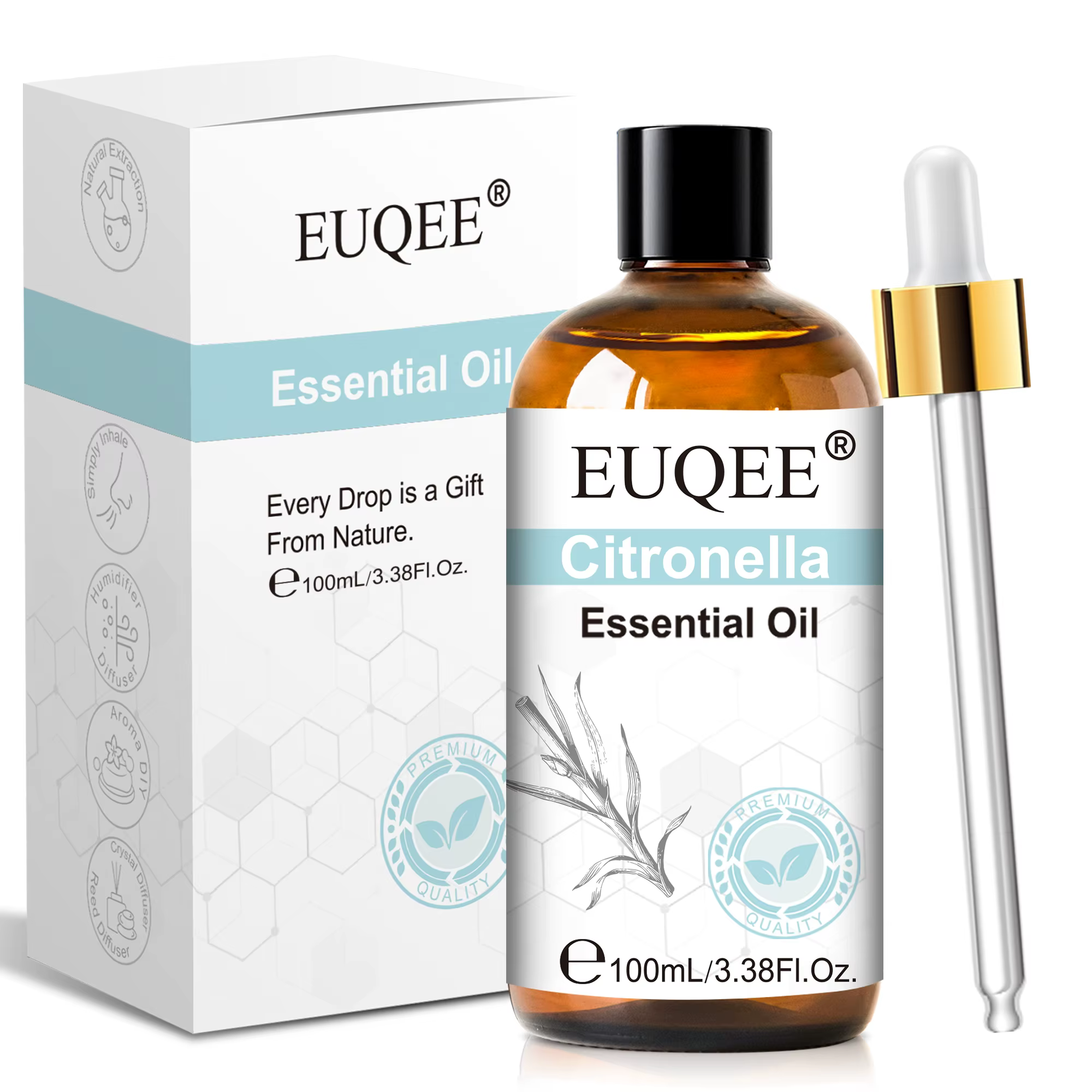 Huile essentielle 100ml avec compte-gouttes