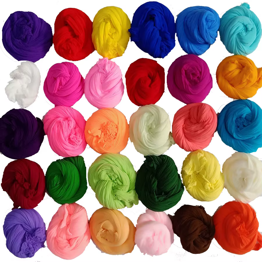 Nouveau! Fleurs en maille de couleur unie