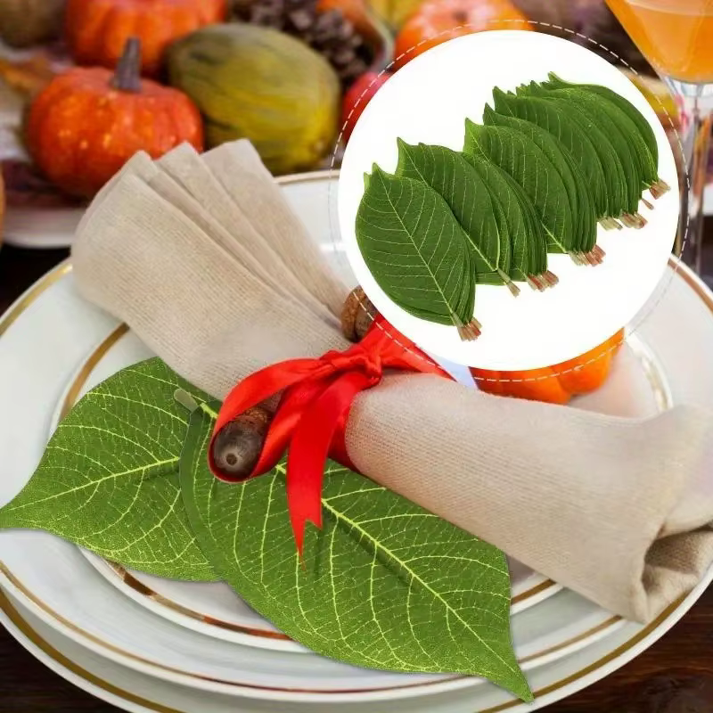 Ensemble de 20 feuilles de magnolia artificielles conçues pour les arrangements floraux