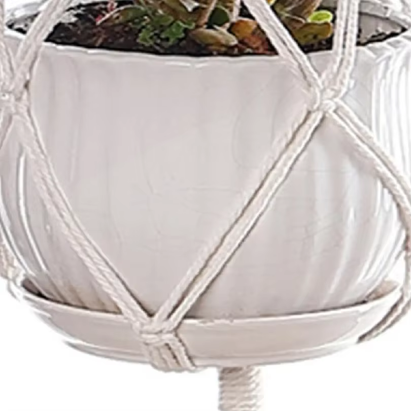 Support de plante en macramé fait main