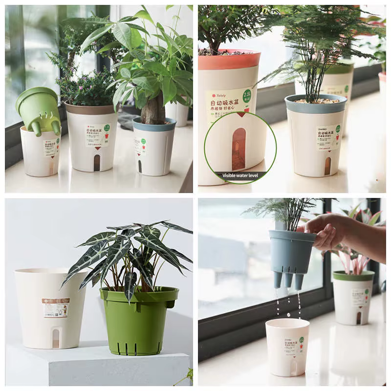 Pots de plantes à arrosage automatique