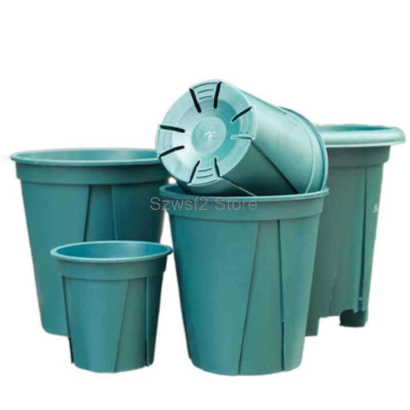 Plateaux de pots de fleurs en plastique vert